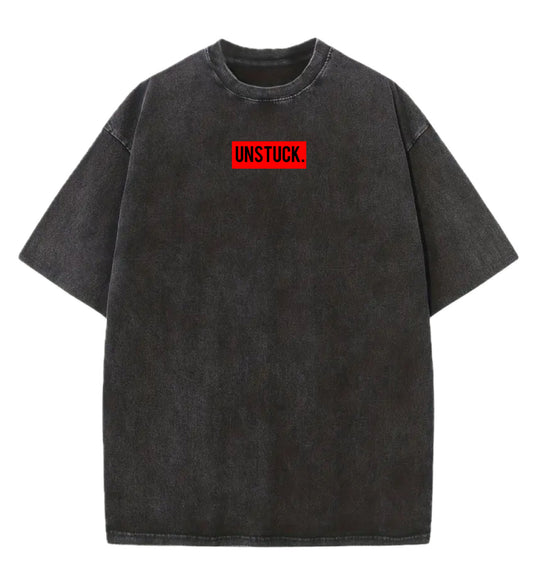 Adult Unisex Unstuck Stone Washed Red Tag T-shirt
